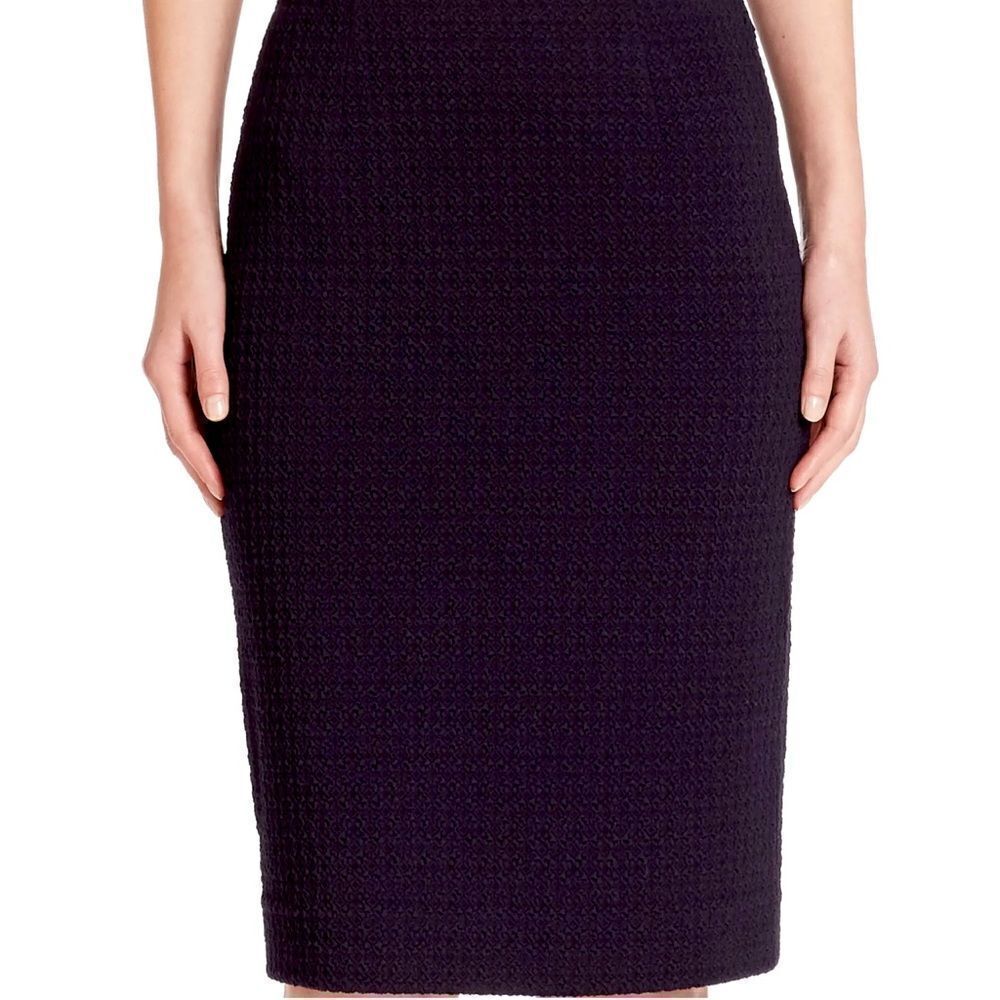 Nanette Lepore Textured Black Pencil Mini Skirt NEW Size